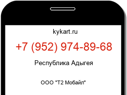 Информация о номере телефона +7 (952) 974-89-68: регион, оператор