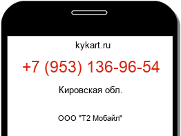 Информация о номере телефона +7 (953) 136-96-54: регион, оператор
