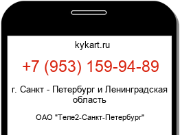 Информация о номере телефона +7 (953) 159-94-89: регион, оператор