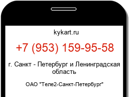 Информация о номере телефона +7 (953) 159-95-58: регион, оператор