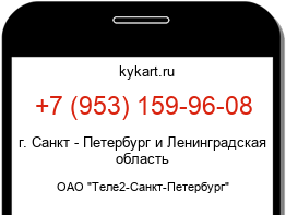 Информация о номере телефона +7 (953) 159-96-08: регион, оператор