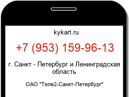 Информация о номере телефона +7 (953) 159-96-13: регион, оператор