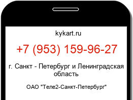 Информация о номере телефона +7 (953) 159-96-27: регион, оператор