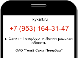 Информация о номере телефона +7 (953) 164-31-47: регион, оператор