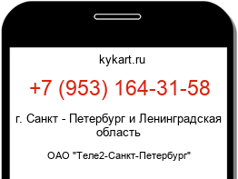 Информация о номере телефона +7 (953) 164-31-58: регион, оператор