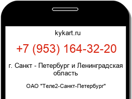 Информация о номере телефона +7 (953) 164-32-20: регион, оператор