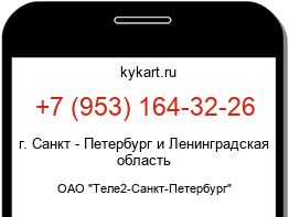 Информация о номере телефона +7 (953) 164-32-26: регион, оператор