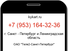 Информация о номере телефона +7 (953) 164-32-36: регион, оператор