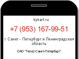 Информация о номере телефона +7 (953) 167-99-51: регион, оператор
