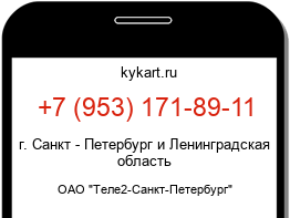Информация о номере телефона +7 (953) 171-89-11: регион, оператор