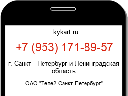 Информация о номере телефона +7 (953) 171-89-57: регион, оператор