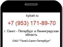 Информация о номере телефона +7 (953) 171-89-70: регион, оператор