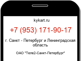 Информация о номере телефона +7 (953) 171-90-17: регион, оператор