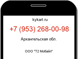 Информация о номере телефона +7 (953) 268-00-98: регион, оператор