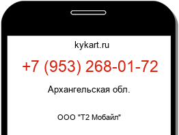 Информация о номере телефона +7 (953) 268-01-72: регион, оператор