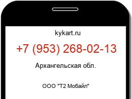 Информация о номере телефона +7 (953) 268-02-13: регион, оператор