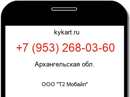 Информация о номере телефона +7 (953) 268-03-60: регион, оператор