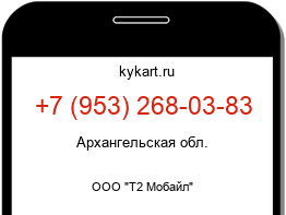 Информация о номере телефона +7 (953) 268-03-83: регион, оператор