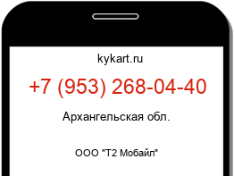 Информация о номере телефона +7 (953) 268-04-40: регион, оператор