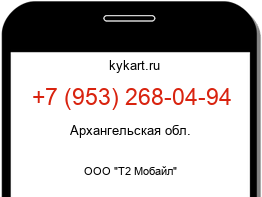 Информация о номере телефона +7 (953) 268-04-94: регион, оператор