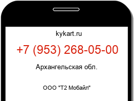 Информация о номере телефона +7 (953) 268-05-00: регион, оператор