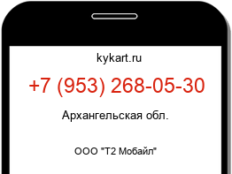 Информация о номере телефона +7 (953) 268-05-30: регион, оператор