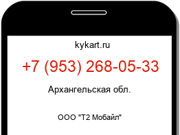 Информация о номере телефона +7 (953) 268-05-33: регион, оператор