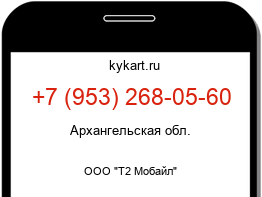 Информация о номере телефона +7 (953) 268-05-60: регион, оператор