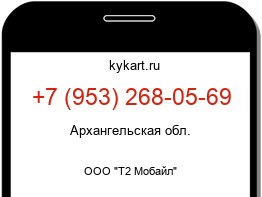 Информация о номере телефона +7 (953) 268-05-69: регион, оператор