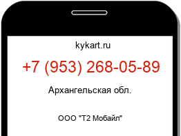 Информация о номере телефона +7 (953) 268-05-89: регион, оператор