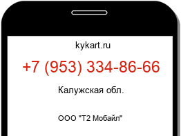 Информация о номере телефона +7 (953) 334-86-66: регион, оператор