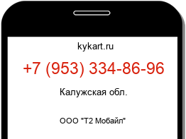 Информация о номере телефона +7 (953) 334-86-96: регион, оператор