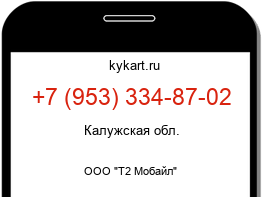 Информация о номере телефона +7 (953) 334-87-02: регион, оператор