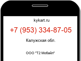 Информация о номере телефона +7 (953) 334-87-05: регион, оператор