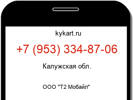 Информация о номере телефона +7 (953) 334-87-06: регион, оператор