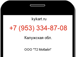 Информация о номере телефона +7 (953) 334-87-08: регион, оператор
