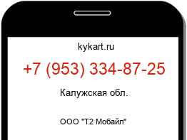 Информация о номере телефона +7 (953) 334-87-25: регион, оператор