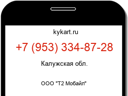 Информация о номере телефона +7 (953) 334-87-28: регион, оператор