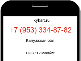 Информация о номере телефона +7 (953) 334-87-82: регион, оператор