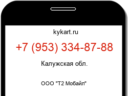 Информация о номере телефона +7 (953) 334-87-88: регион, оператор
