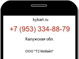 Информация о номере телефона +7 (953) 334-88-79: регион, оператор