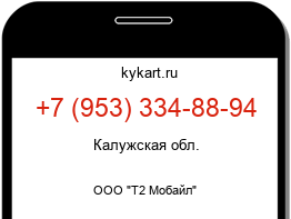 Информация о номере телефона +7 (953) 334-88-94: регион, оператор