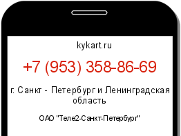 Информация о номере телефона +7 (953) 358-86-69: регион, оператор