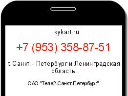 Информация о номере телефона +7 (953) 358-87-51: регион, оператор