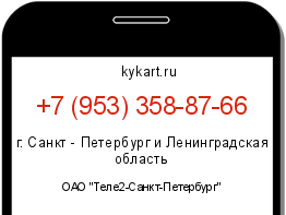 Информация о номере телефона +7 (953) 358-87-66: регион, оператор