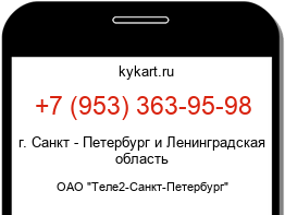 Информация о номере телефона +7 (953) 363-95-98: регион, оператор