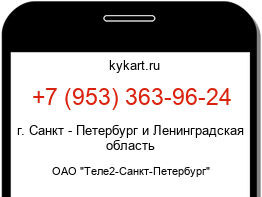 Информация о номере телефона +7 (953) 363-96-24: регион, оператор