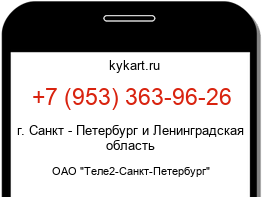 Информация о номере телефона +7 (953) 363-96-26: регион, оператор