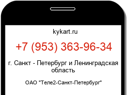 Информация о номере телефона +7 (953) 363-96-34: регион, оператор