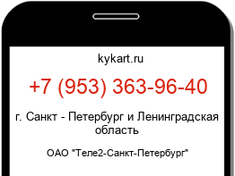 Информация о номере телефона +7 (953) 363-96-40: регион, оператор